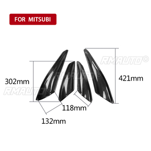 สำหรับมิตซูบิชิ แลนเซอร์ อีโวลูชั่น เอ็กซ์ อีโว 10 ปี 2008-2010 คาร์บอนไฟเบอร์ สปอยเลอร์กันชนหน้า คานาร์ด ซิลิปเปอร์ ฝาครอบช่องระบายอากาศ - Product Image 4