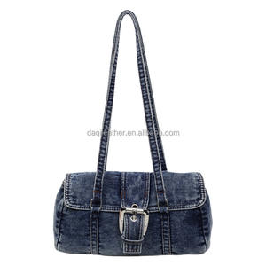 Sacs fourre-tout en Denim pour femmes, grande capacité, de haute qualité, à bandoulière, décontractés, avec fermeture éclair, chaînes solides, portables, étanches IP56 - Product Image 2