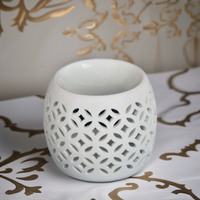 Brûleur d'huiles essentielles classique en céramique / Porte-bougie chauffe-cire à thé, excellent diffuseur de parfum, lampe chauffe-cire, chauffe-bougie