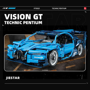 Bộ đồ chơi lắp ráp mô hình xe đua siêu tốc JIESTAR Bugatti Chiron MOC <span class=keywords><strong>Block</strong></span> RC tương thích với 42083 dành cho trẻ em - Product Image 3