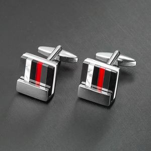 Boutons de manchette carrés en émail de Style français, haute qualité, vente en gros - Product Image 5