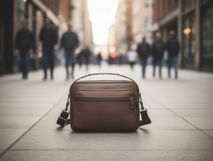 Borsa a Tracolla da Uomo in Microfibra Sintetica con Chiusura a Cerniera per Viaggi e Tutte le Stagioni - Product Image 2