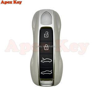 Étuis de clés de remplacement gris de haute qualité et élégants pour Porsche avec autocollants pour la création de cadres photo artistiques - Product Image 4