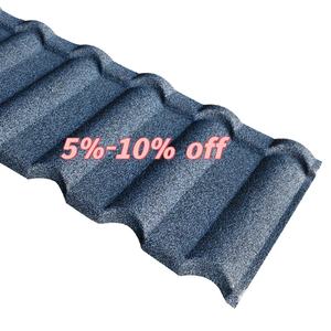 Panneau de toiture en zinc-<span class=keywords><strong>aluminium</strong></span> coloré enduit de sable, résistant à la chaleur, de forme carrée, pour la production de toitures tropicales et en dôme, ligne de production Milano - Product Image 2