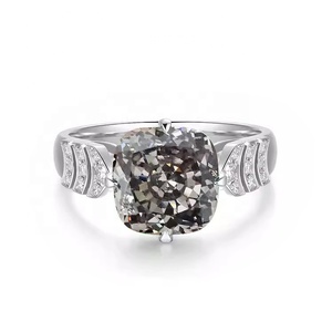 Squisito taglio di ghiaccio tritato <span class=keywords><strong>Micro</strong></span> pavé laboratorio zircone anello nobile platino placcatura anelli per donne di tendenza per la festa nuziale gioielli per la festa nuziale - Product Image 1