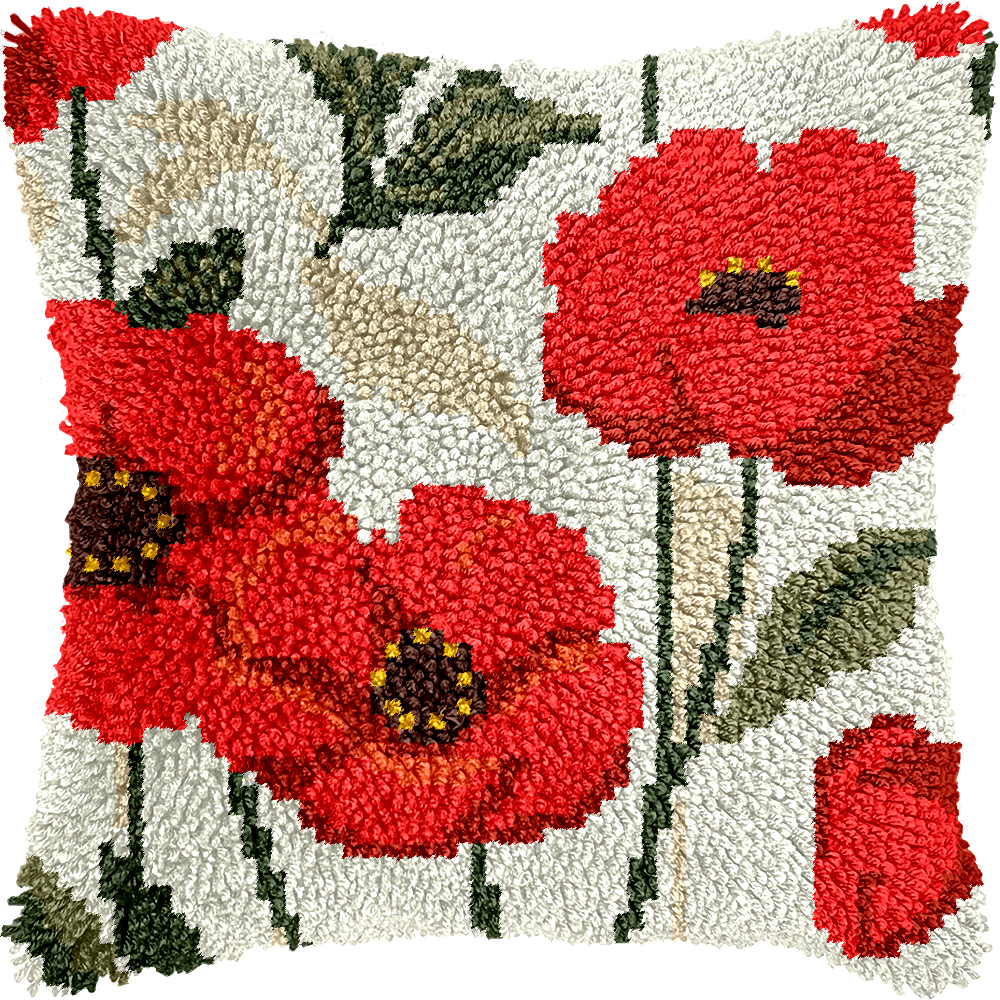 Kit de coussin à crochet motif floral 1