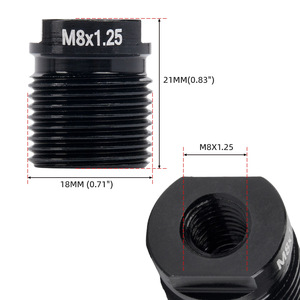 Adaptateur de levier de vitesses manuel universel en aluminium CNC M8 M10 M12 M14 à M18x1.5, adaptateur de levier de vitesses fileté - Product Image 5