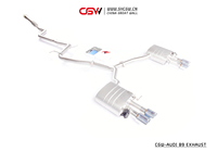 Système d'échappement actif en acier inoxydable de 1,5 mm d'épaisseur avec catalyseur intégré pour Audi A4/A5 B9 3.0T 2016-2024 Électrique