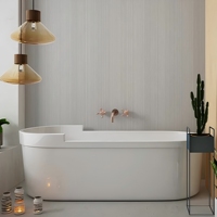 Panneaux muraux de salle de bain modernes en PVC brillant ignifuge, largeur 1000 mm, étanches pour douche d'appartement (Royaume-Uni)