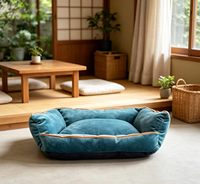 Vente en gros de lits pour animaux de compagnie en mousse de velours, design moderne, super doux, avec housse amovible, pour chiens, toutes tailles disponibles