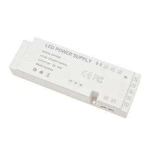 Controlador LED de salida única de 12V, adaptador de fuente de alimentación de 24W y 100W para interruptor de luz de armario