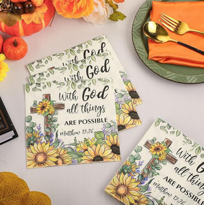 <span class=keywords><strong>WELLPAPER</strong></span> 60 Serviettes en Papier Jetables Colorées à 2 Plis, Motif Tournesol, 4 Pliages, 5 x 5 Pouces, pour Desserts et Boissons - Product Image 4