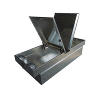 Boîte à outils en aluminium pour l'industrie avec couverture de renard personnalisée Boîte à outils Sliver Gull Wing avec revêtement en poudre pour plateau et ramassage Ute