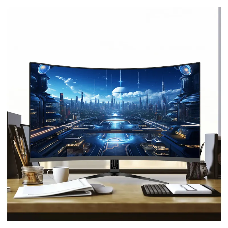 High-Performance 165HZ LED 27 inch 2560x1440 HD-MI DP Ultra Wide Curved Monitor for Professional Use