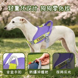 Harnais de style gilet pour chien, antichoc, pour grandes races, sangle de poitrine, laisse pour animal de compagnie, choix de plusieurs couleurs - Product Image 4