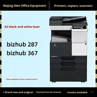 Nouvelle imprimante multifonction laser noir et blanc A3 Konica Minolta Bizhub287 B367, recto verso, réseau, tout-en-un
