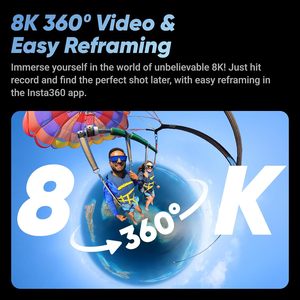 135Min Duración de la batería AI Edición Gran angular Video Invisible Selfie Stick Impermeable 4K 8K <span class=keywords><strong>Insta</strong></span> <span class=keywords><strong>360</strong></span> Acción Insta360 X4 Cámara - Product Image 2