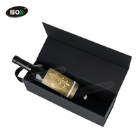 Boîte-cadeau de boisson de bouteille de vin personnalisée gaufrage mat étanche emballage parfait pour whisky ensemble de cadeau de pierres de verre