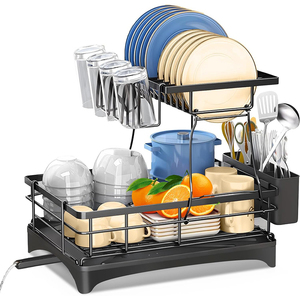 Égouttoir à vaisselle à 2 niveaux pour cuisine, support de séchage au-dessus de l'évier, organisateur de vaisselle, égouttoir de rangement - Product Image 1