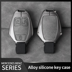 Personnalisé personnalisation voiture marque Logo <span class=keywords><strong>cuir</strong></span> voiture <span class=keywords><strong>porte</strong></span>-clés étui couverture alliage clé coque étui avec <span class=keywords><strong>porte</strong></span>-clés pour Benz - Product Image 3