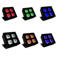 Mini projecteur LED PAR sans fil RGBWAUV 4*20W 6-en-1 étanche, contrôle DMX512/WiFi, indice IP65, batterie 5000mAh pour éclairage de scène