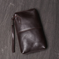 Dompet Kulit Sapi Asli Baru Grosir, Tas Selempang Pria Wanita, Dompet Panjang Minimalis Lembut, Kantong Ponsel