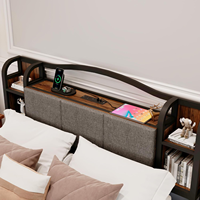 Cadre de lit double en acier OEM, pliable et réglable, pour hôpital et dortoir, lit surélevé en métal