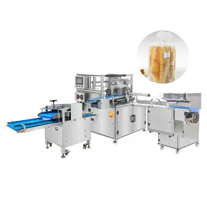 Youdo Machinery Electric Bakery Long Toast Bread Slicing And Bag Sealing Filling Pillow Packing Machine Line