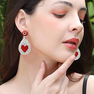 Nouveau exquis élégant couleur femmes mode à la main bohème balancent boucle d'oreille boucles d'oreilles été plage bijoux prix de gros - Product Image 6