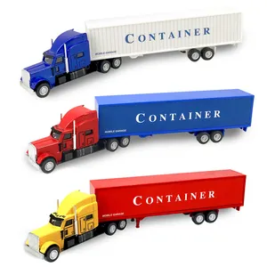 High Quality Simulation Truck Diecast Toy Vehicles Alloy Container Truck Transport Car Alloy Container Truck Diecast Truck