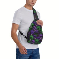 Tas Selempang Pria Custom All Over Print, Tas Dada Desain Personalisasi, Tas Olahraga Lari Wanita, Tas Crossbody Polos, Street Wear