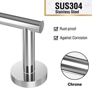 Porte-papier hygiénique mural en acier inoxydable antirouille durable avec étagère de rangement idéal pour les mouchoirs et les accessoires de salle de bain - Product Image 3