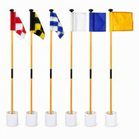 Ensemble de mini-drapeaux de golf personnalisés de 3 pieds en fibre de verre avec coupelle pour l'entraînement au golf en extérieur