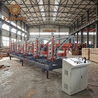 Scierie à ruban verticale automatique avec chariot porte-bûches, commande PLC, vitesse réglable pour le travail du bois