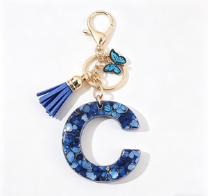 พวงกุญแจเรซิ่นรูปตัวอักษรประดับคริสตัลแบบห้อย ตกแต่งกระเป๋าถือ - Product Image 5