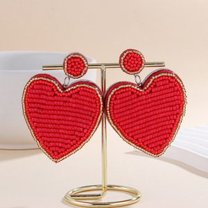 Nouveau métal coeur long gland boucles d'oreilles français Premium boucles d'oreilles mode polyvalent Style boucles d'oreilles en gros femme - Product Image 5