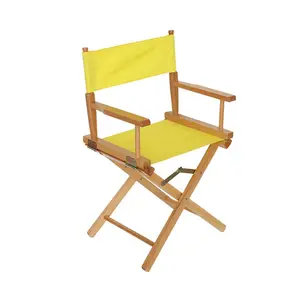 Hotsale المحمولة في الهواء الطلق خشبية كرسي مخرج قابل للطي الأسود المهنية ماكياج الفنان كرسي
