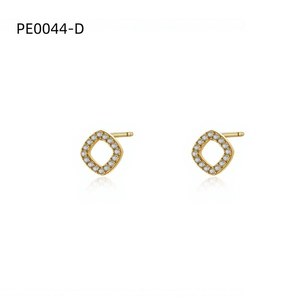 Pendientes geométricos de circonita Amy Amy para mujer, minimalistas, para uso diario - Product Image 2