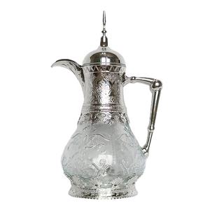 2022อินเทรนด์สไตล์อาหรับตะวันออกกลางหรูหรา1600มิลลิลิตรเหยือกแก้ว Carafe โกลเด้นแฮนด์เมดตุรกีหม้อ<span class=keywords><strong>กาแฟ</strong></span> - Product Image 2