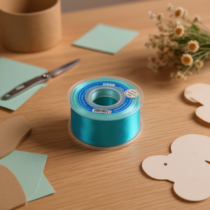 ริบบิ้นผ้าซาตินอิลัน 3.8 ซม. 25 หลา สีเทอร์ควอยซ์ D34 - Product Image 2