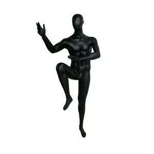 功夫2黑色运动男模特展示道具模特特别mannequin