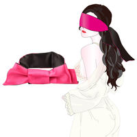 Satin Eye Mask Shade Red Black Adult Satin Blindfold Tape Bondage Women Erotic