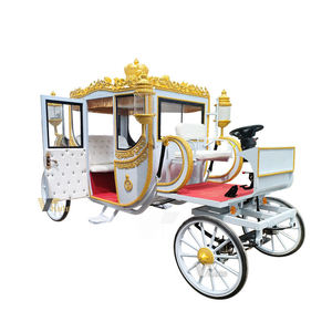 Calèche royale classique blanche de luxe pour le tourisme / Voiture de mariage électrique unique personnalisée / Voiture électrique classique élégante royale - Product Image 3
