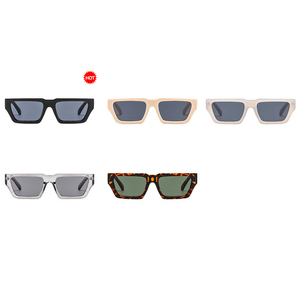 แว่นกันแดดทรงเหลี่ยมกรอบเล็กแฟชั่นจีนขายส่งตามเทรนด์ รับทำโลโก้ ป้องกันรังสียูวี 400 สไตล์เรโทร แว่นกันแดดแบบปรับแต่งได้ - Product Image 6