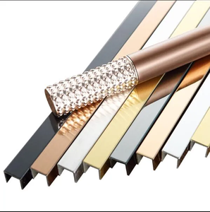 Nouveaux profils de carreaux décoratifs en acier inoxydable de couleur T channel - Product Image 4