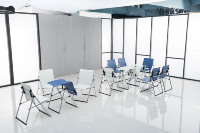 Table et chaise multifonctions, faciles à convertir, pour l'école et la salle de conférence, permettant de gagner de l'espace, chaise de bureau