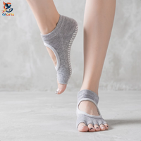 Chaussettes de yoga antidérapantes GLORIS pour femmes - Design à cinq orteils ouverts pour Pilates, Barre, Reformer - Respirantes, anti-odeurs, en acétate