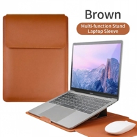 Support réglable professionnel pour tablette et ordinateur portable avec sac d'alimentation, housses en cuir PU pour ordinateurs portables de 13, 14, 15, 15,6 et 16 pouces
