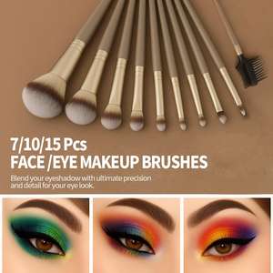 Juego de Brochas de Maquillaje Veganas Portátiles Personalizadas de 15 Piezas con Bolsa, Cerdas Súper Suaves, Pedidos con MOQ Bajo para Uso Facial y Ocular - Product Image 4