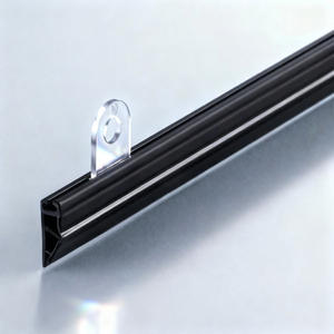 نظام عرض بقضبان قابلة للطي شفافة بيضاء وسوداء لتعليق اللافتات في السقف بالسوبر ماركت - Product Image 3